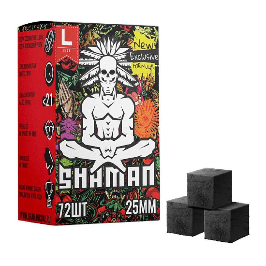 Кокосовый уголь Shaman 25мм