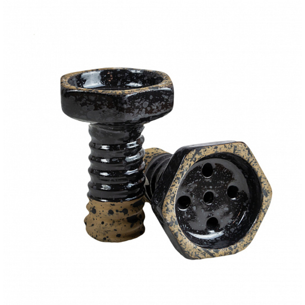 Чаша Thor Evil Screw Bowl Glaze Черный Пепельный