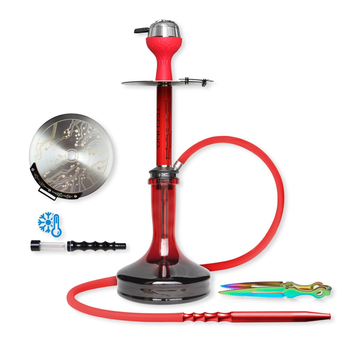 Кальян Seven star TE1 TECHNO Red 60см
