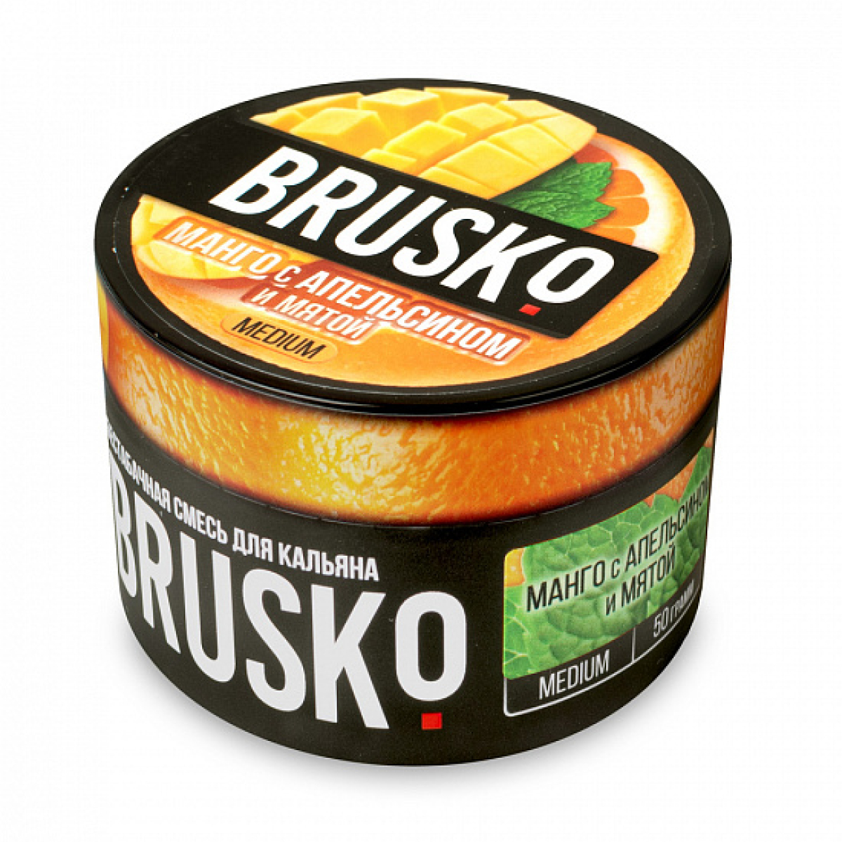 Смесь Brusko Medium Манго апельсин мята 50 грамм