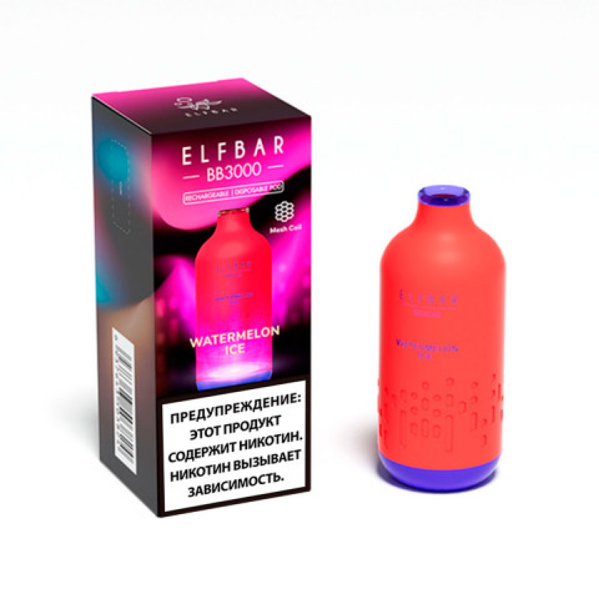 Elfbar BB3000 Арбузный лед, 3000 тяг