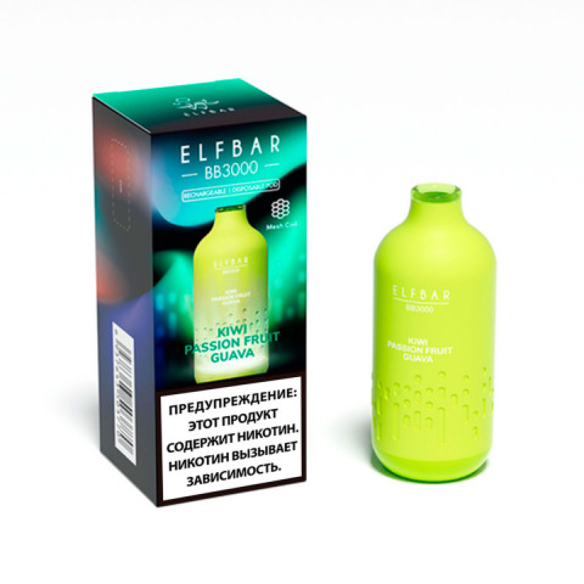Elfbar BB3000 Киви маракуйя гуава, 3000 тяг