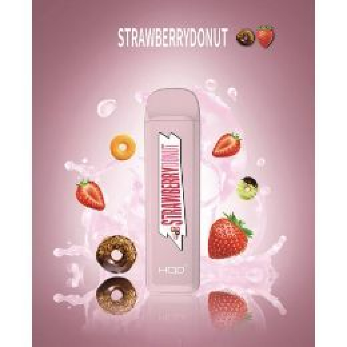 HQD MEGA Strawberry Donut (Клубничный Пончик), 1800 тяг