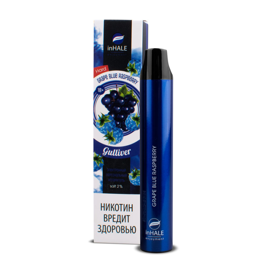 inHale Guliver Hard Grape Blue Raspberry (Ежевика С Виноградом) 1500 затяжек