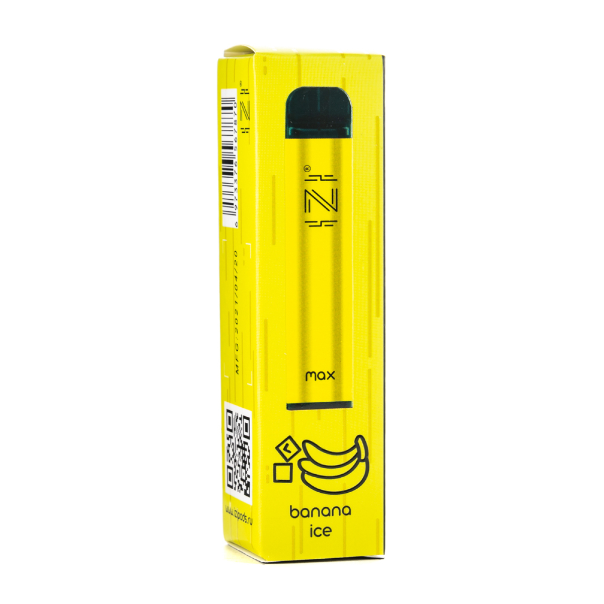 Одноразовая электронная сигарета IZI Max Banana Ice (Банан со льдом) 1600 затяжек