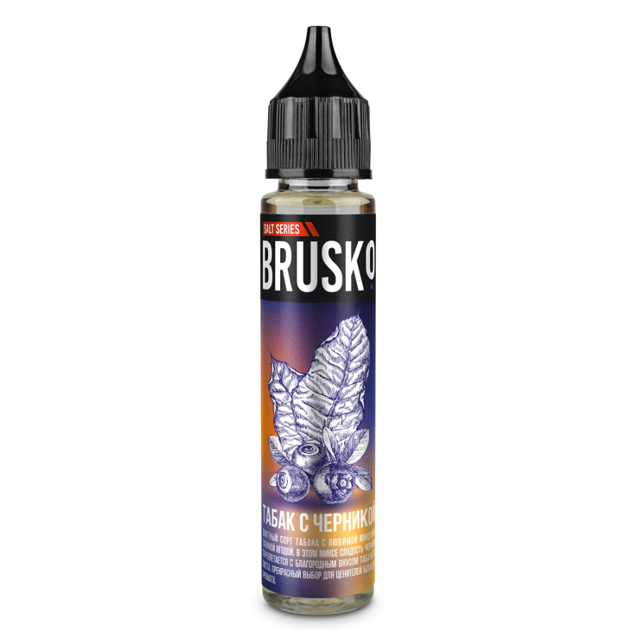 Жидкость Brusko Salt Табак С Черникой 30 мл