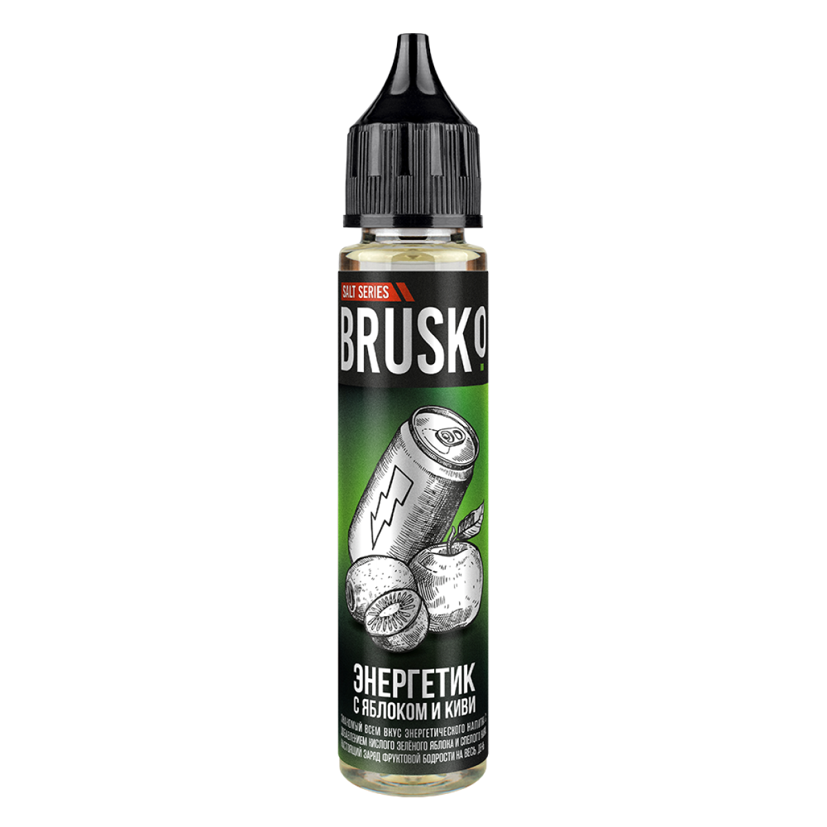Жидкость Brusko Salt Энергетик С Яблоком И Киви 30 мл