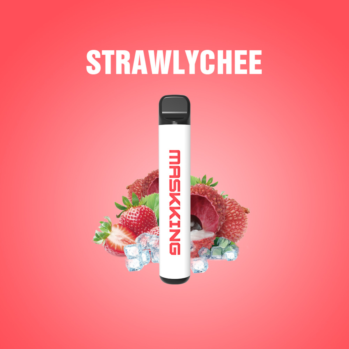 Одноразовая электронная сигарета Maskking High Pro Strawlychee (Клубника Личи) 1000 затяжек