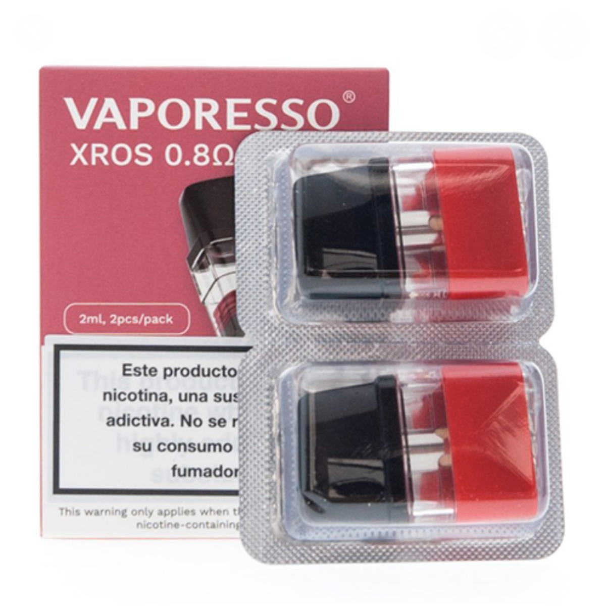 Упаковка картриджей Vaporesso XROS Series 0.8 ohm Pod 2 ml (в упаковке 2 шт)