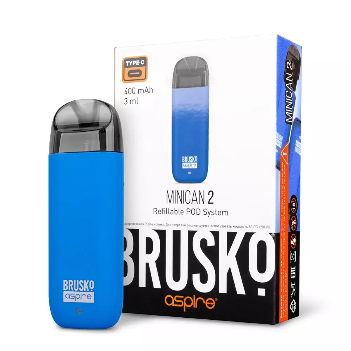 Brusko MINICAN 2 (400 мАч, Синий)