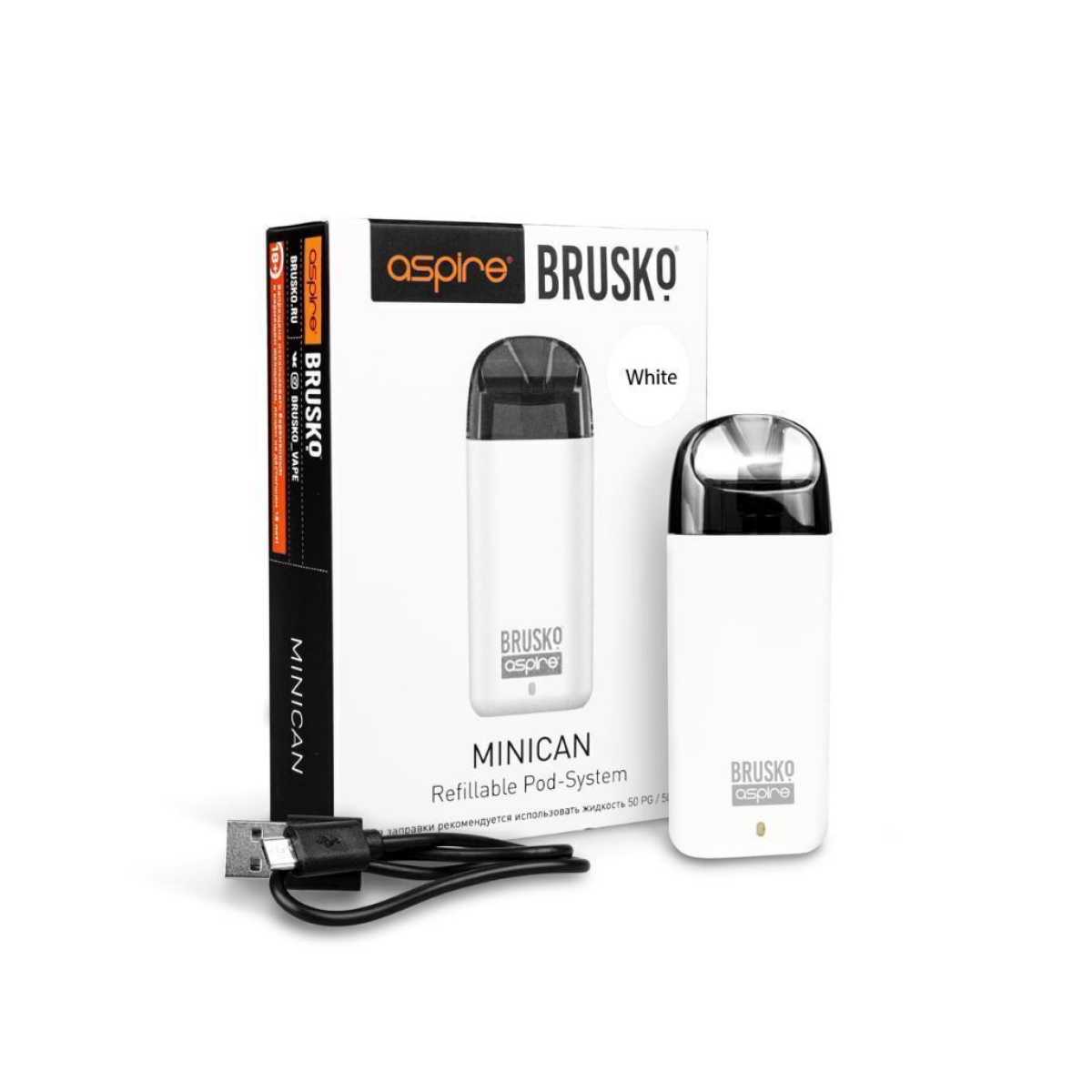 Brusko MINICAN plus (850 мАч, Белый)