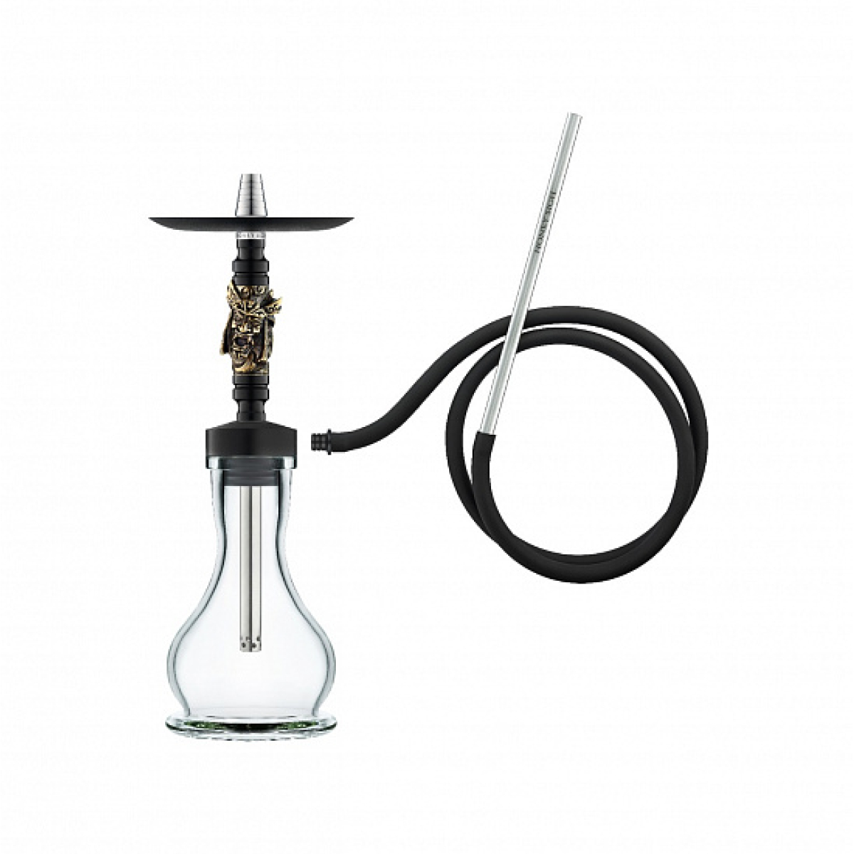 Кальян Honey Sigh Mini Dark Exclusive Samurai Серебристый (38 см)