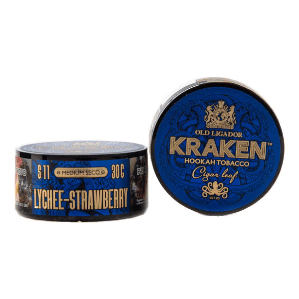 Табак Kraken Medium Seco Lychee strawberry (Личи и клубника) 30 гр