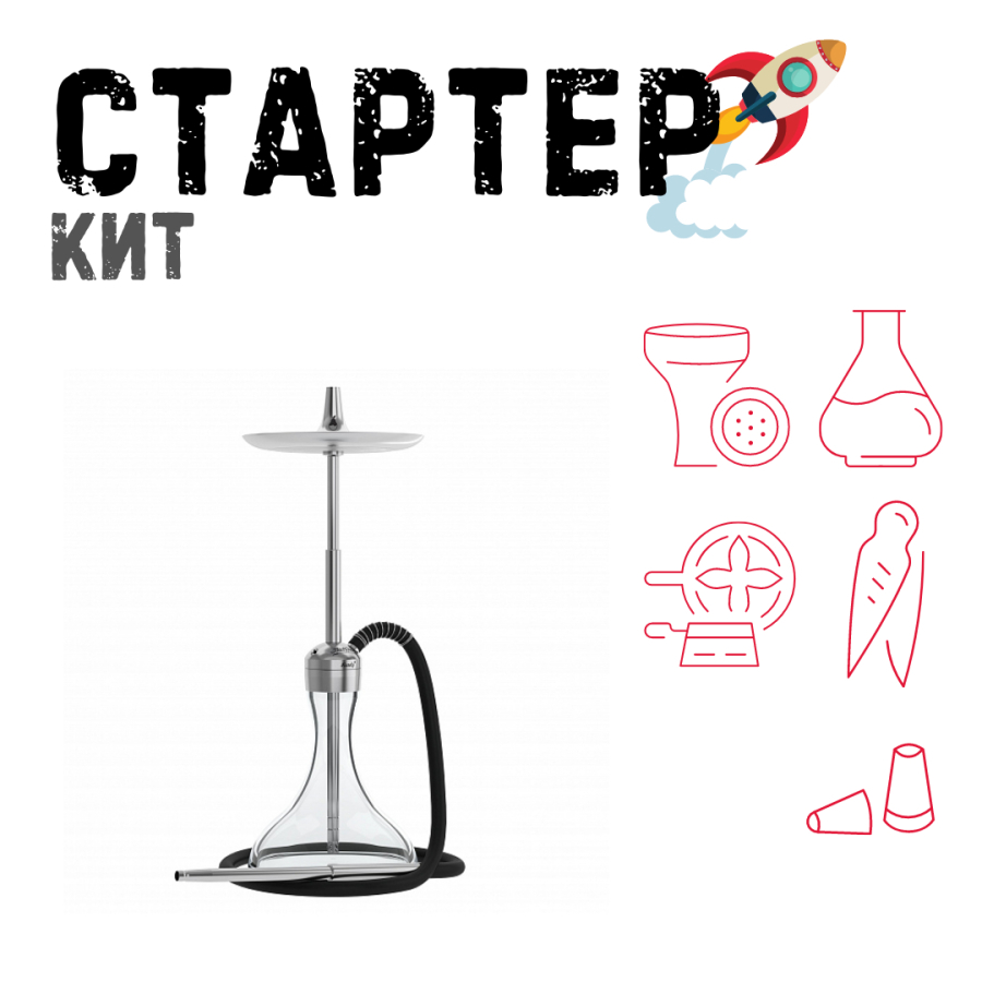 Набор с кальяном  Mattpear Ready S Pro (комплект с мелассоуловителем) ТОЛЬКО НЕОБХОДИМОЕ