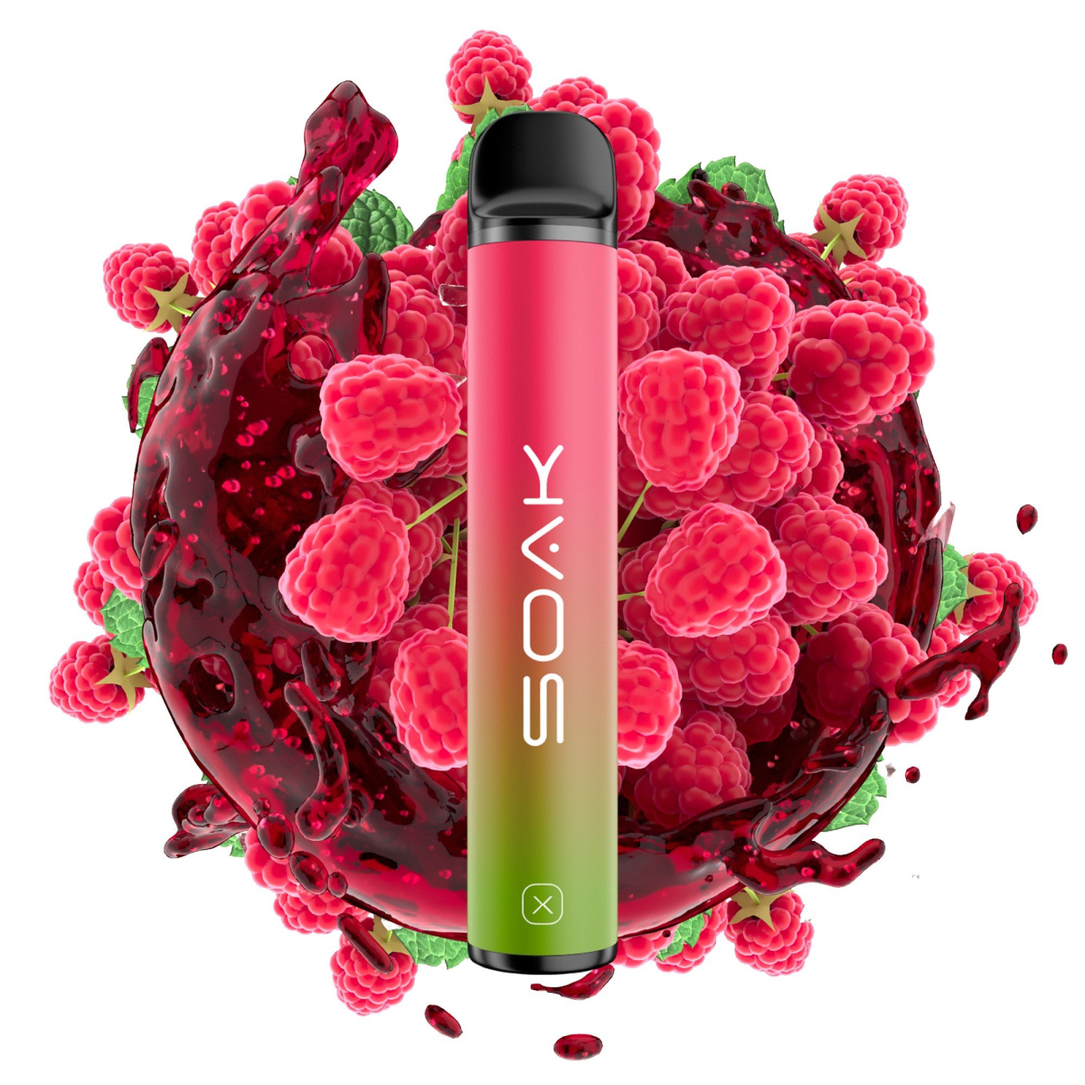 SOAK X Raspberry Soda (Малиновая газировка), 1500 тяг