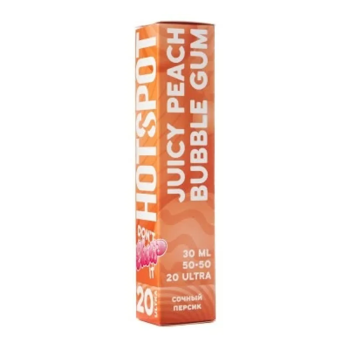 Жидкость HOTSPOT Chow Ultra Juicy Peach Bubble Gum 30 мл
