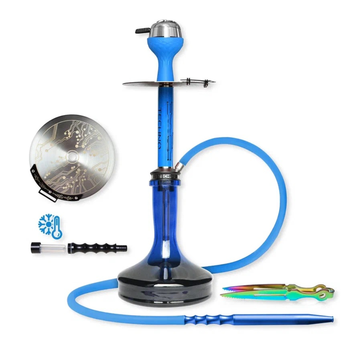 Кальян Seven star TE1 TECHNO Blue 60см