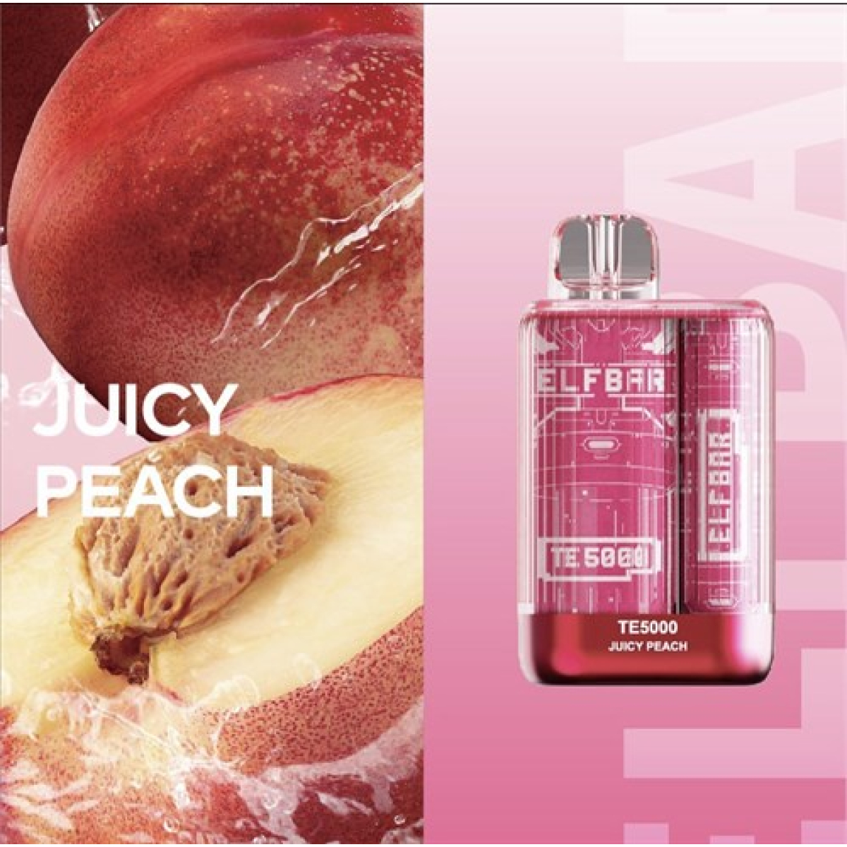 Elfbar TE5000 Juicy Peach, 5000 тяг