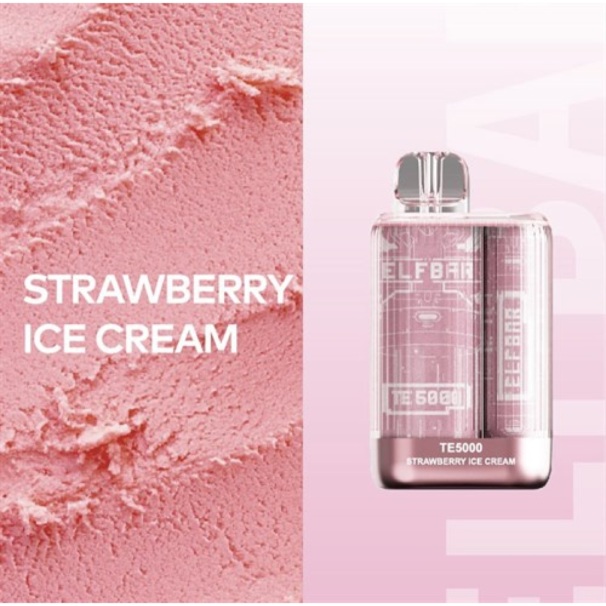 Elfbar TE5000 Strawberry Ice Cream, 5000 тяг