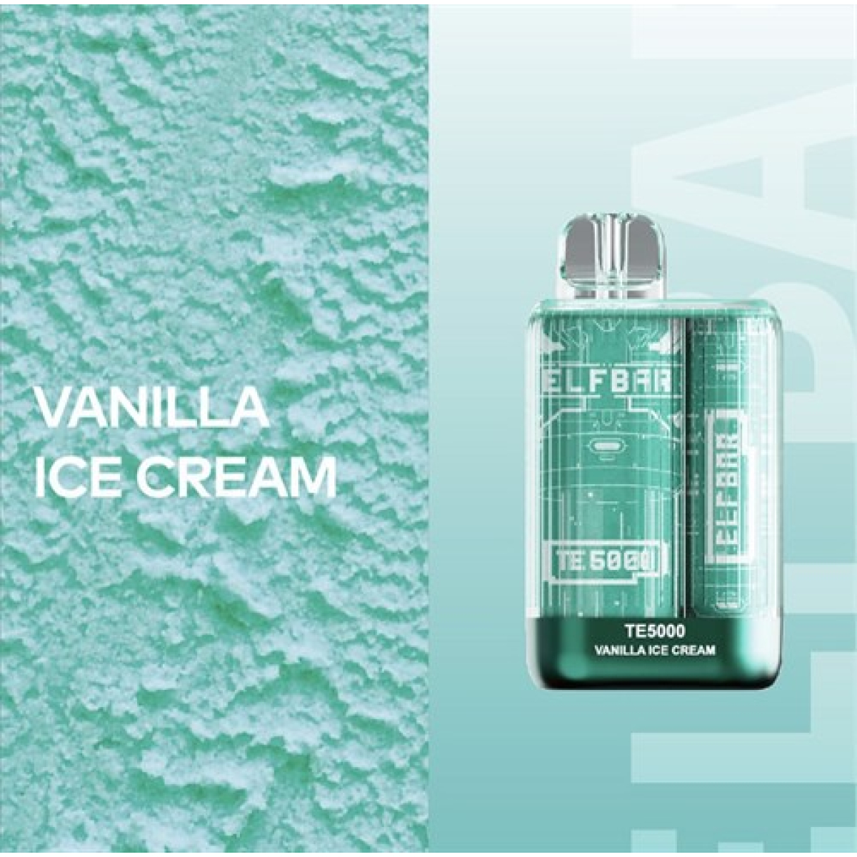 Elfbar TE5000 Vanilla Ice Cream, 5000 тяг