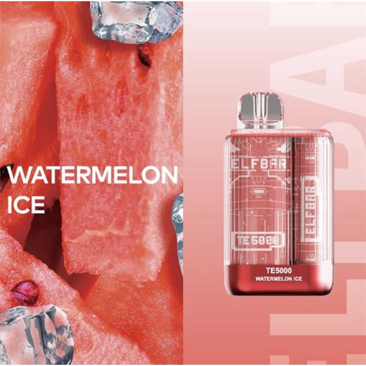 Elfbar TE5000 Watermelon Ice, 5000 тяг