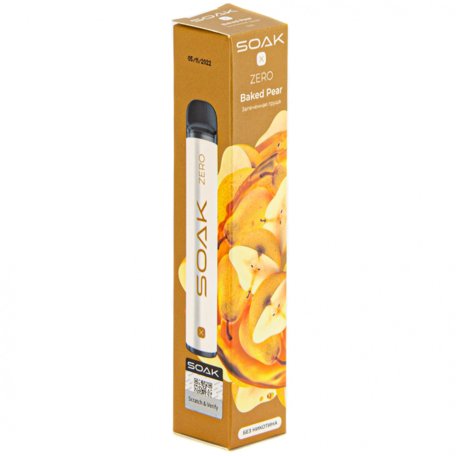 SOAK X ZERO Baked pear 1500 затяжек (без никотина)