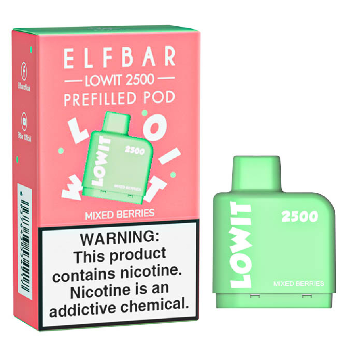 Картридж Elf Bar Lowit 2500 20 мг, 6 мл (Mixed Berries)