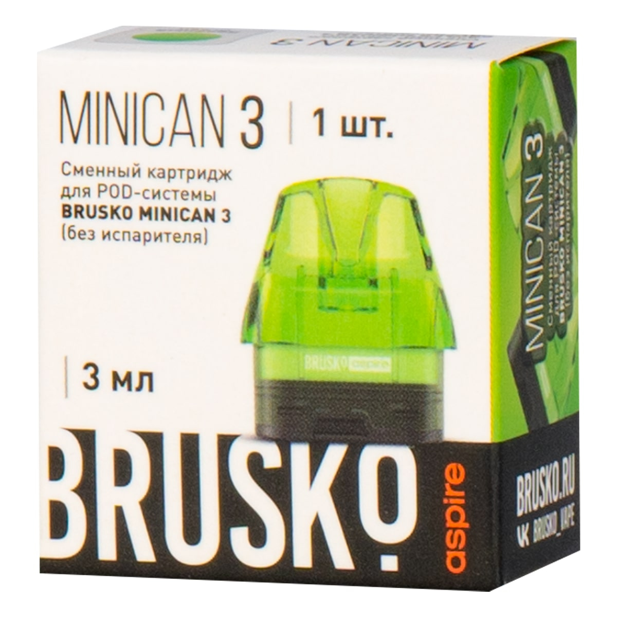 Картридж Brusko Minican 3 зелёный