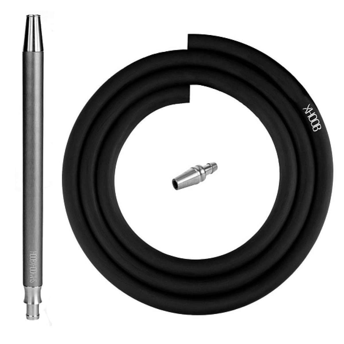Hoob Smpl Xl Шланг Комплект Black (Черный Шланг, Мундштук, Коннектор Plug)