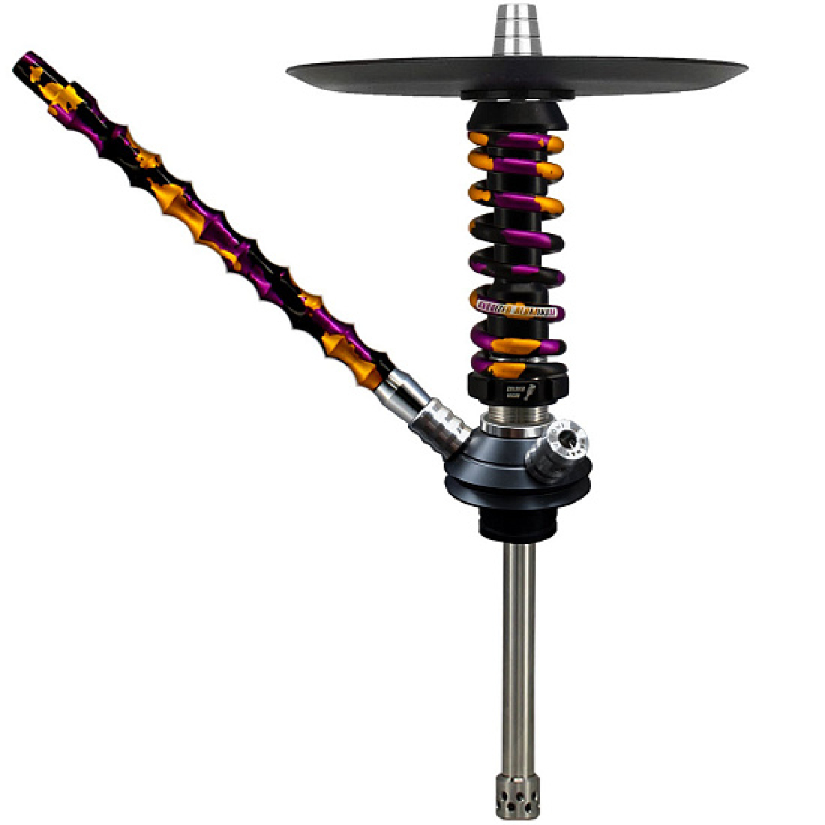 Кальян Mamay Custom Coilovers Micro Черный Пурпурно-Золотой Камуфляж 