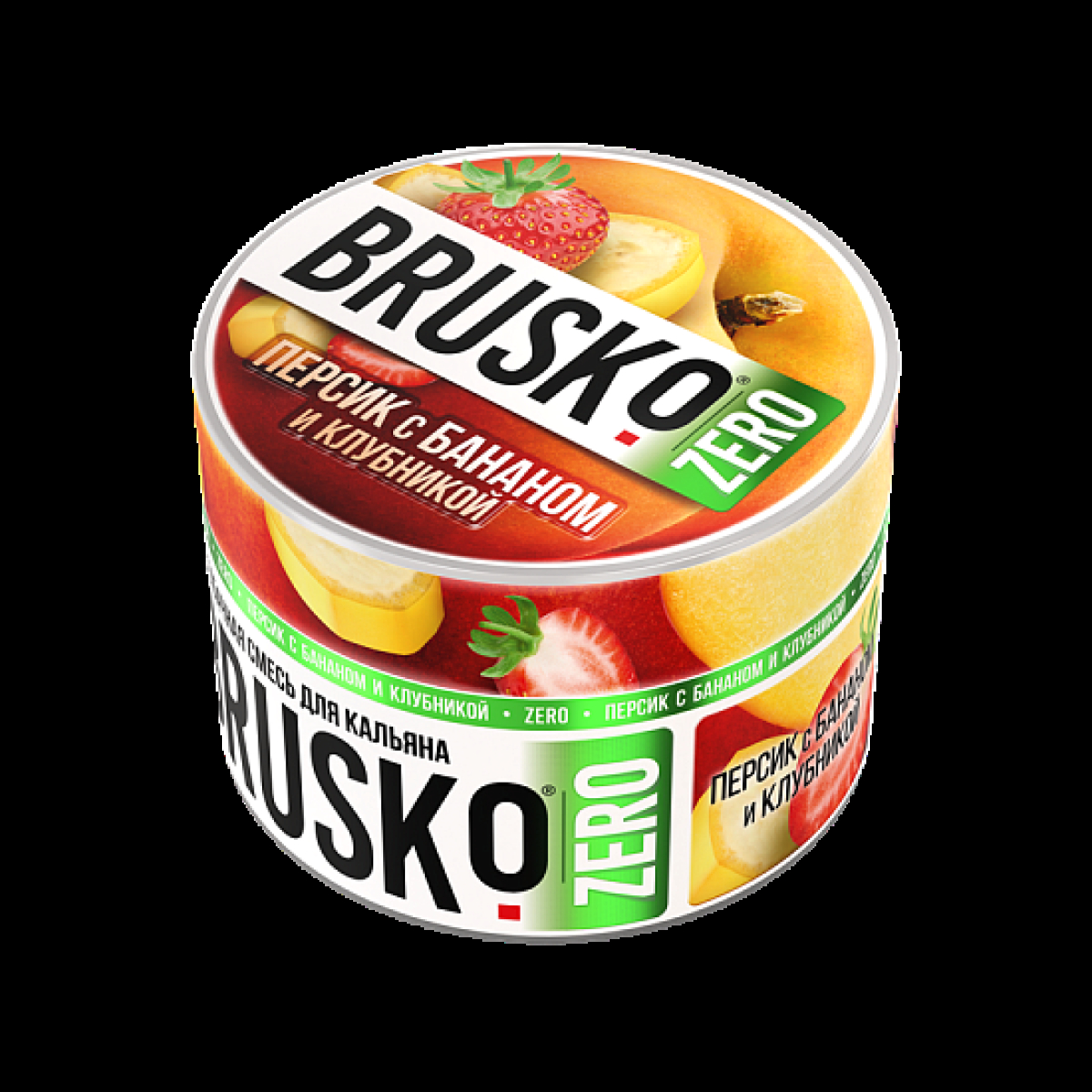 Смесь Brusko Персик С Бананом И Клубникой (Zero)  50 гр