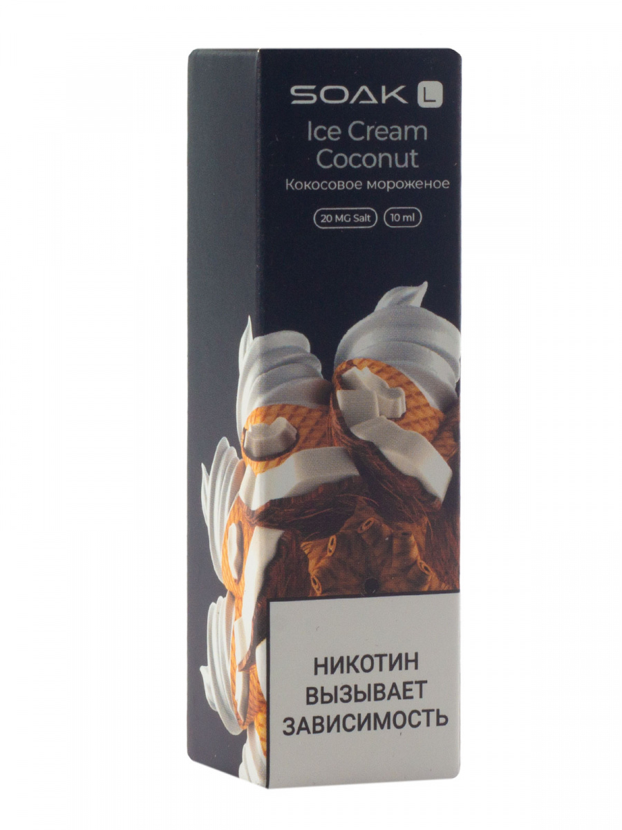 Жидкость Soak Ice Cream Coconut 10 Мл 2 Мг