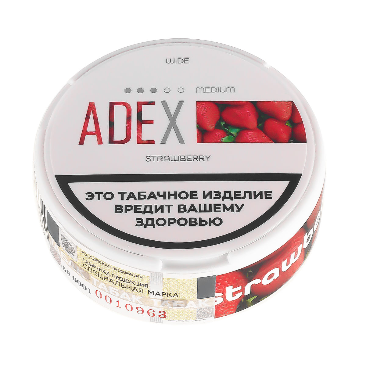 Жевательный табак Adex Medium Strawberry 9 грамм