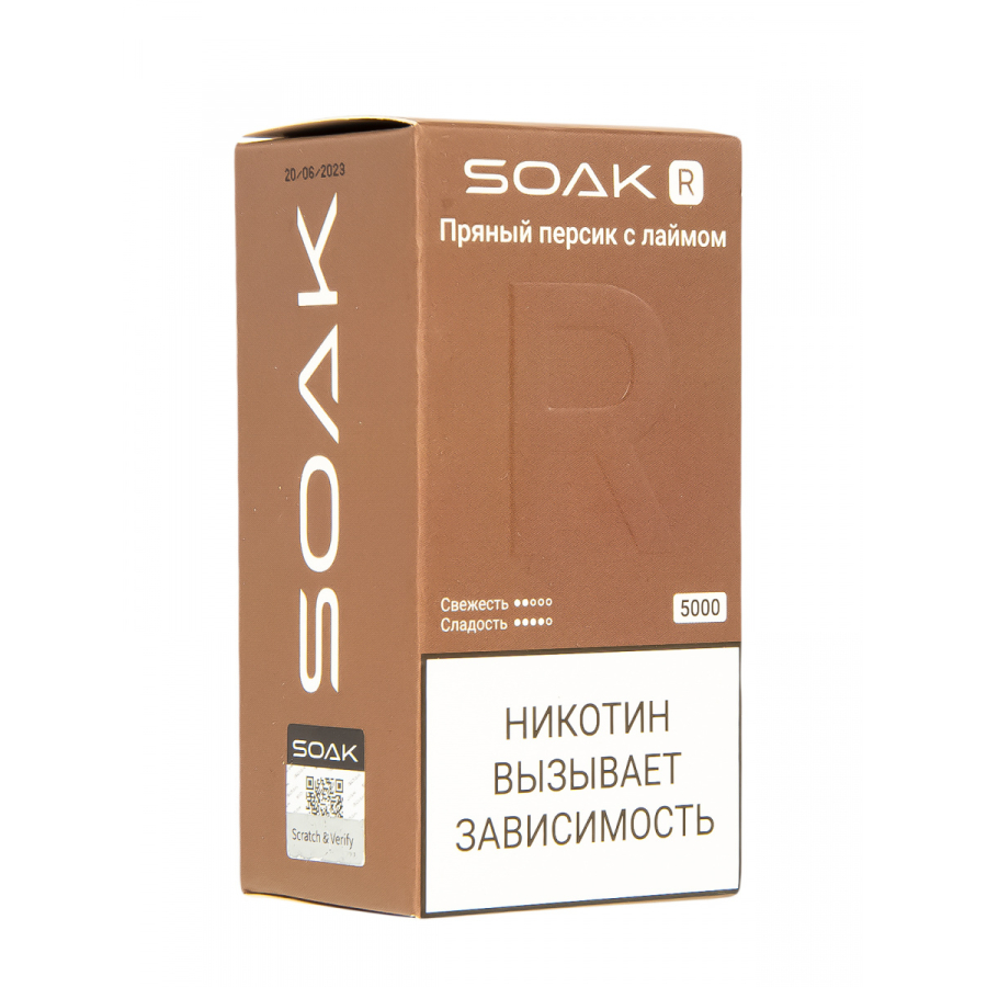 Soak R Пряный Персик С Лаймом 5000 Затяжек