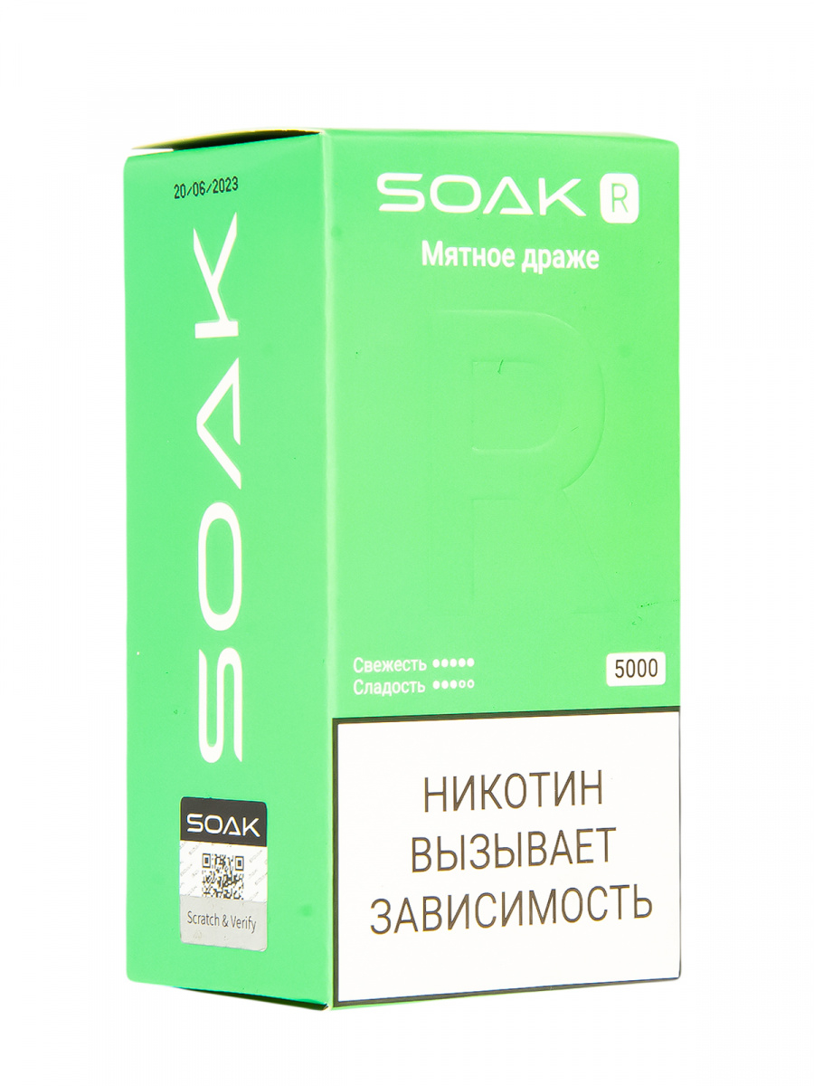 Soak R Мятное Драже 5000 Затяжек