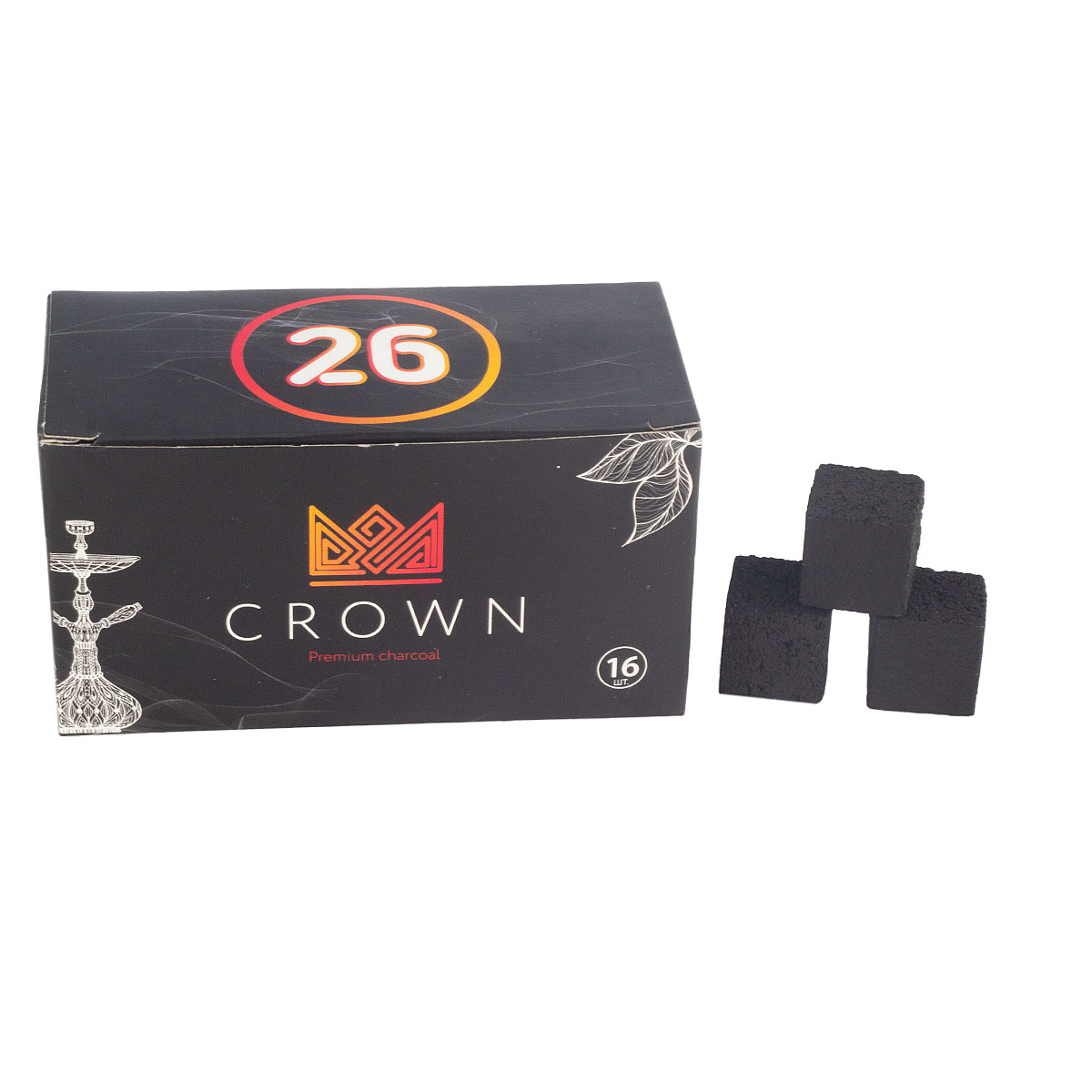 Уголь Crown Кокосовый 16 Шт (26 Мм)