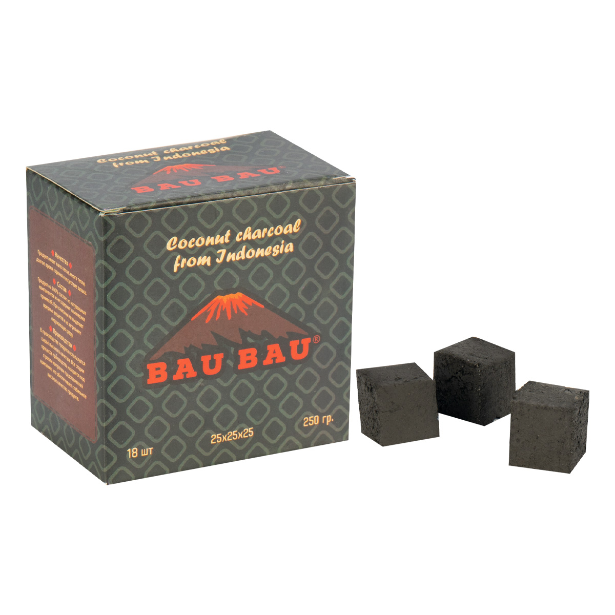 Уголь Bau Bau Кокосовый 18 Шт Черный (25Мм)