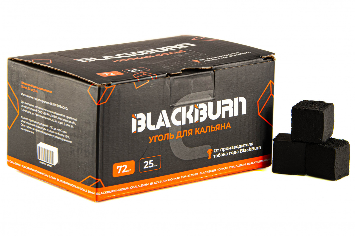 Уголь Blackburn Кокосовый 72 Шт (25 Мм)