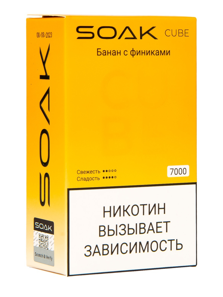 Soak Cube Банан С Финиками 7000 Затяжек