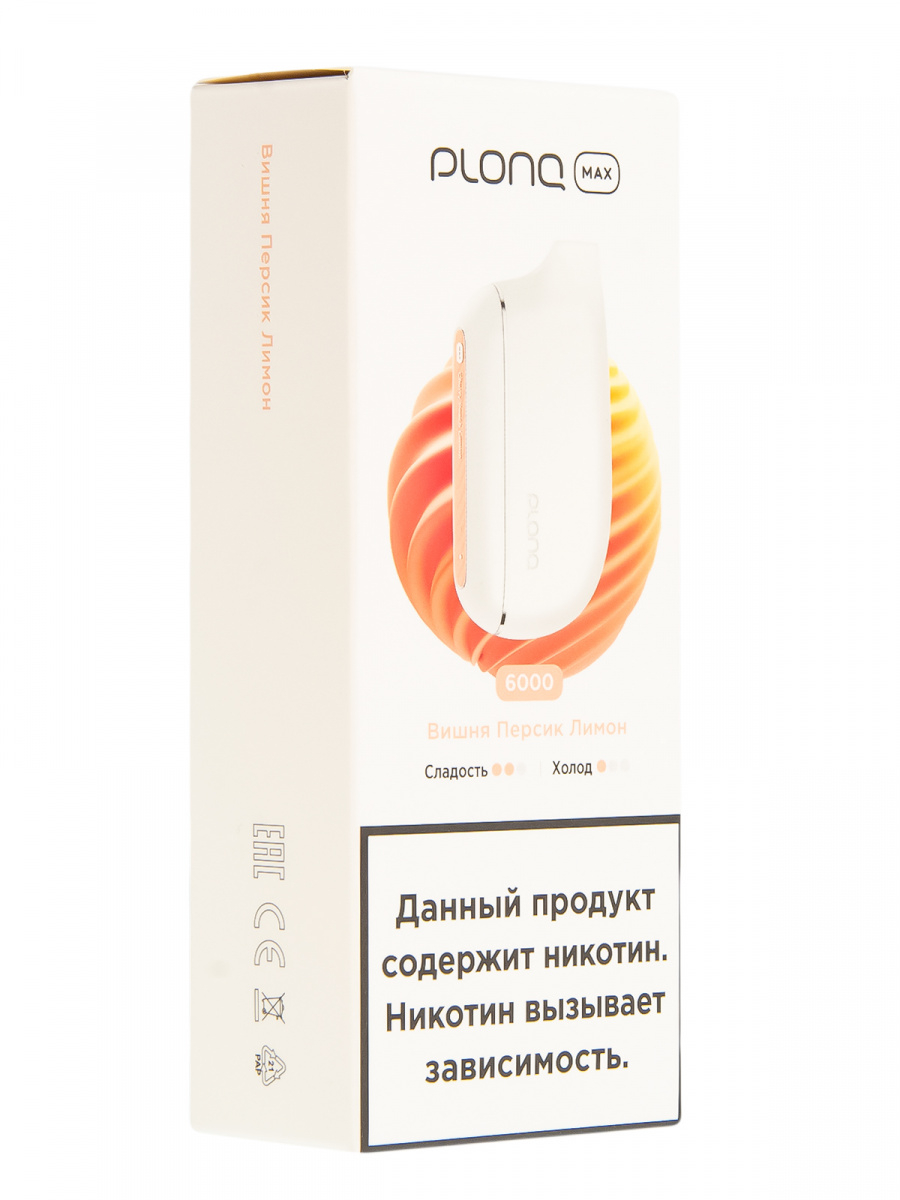 Plonq Max Вишня Персик Лимон (6000 Затяжек) 20 Мг