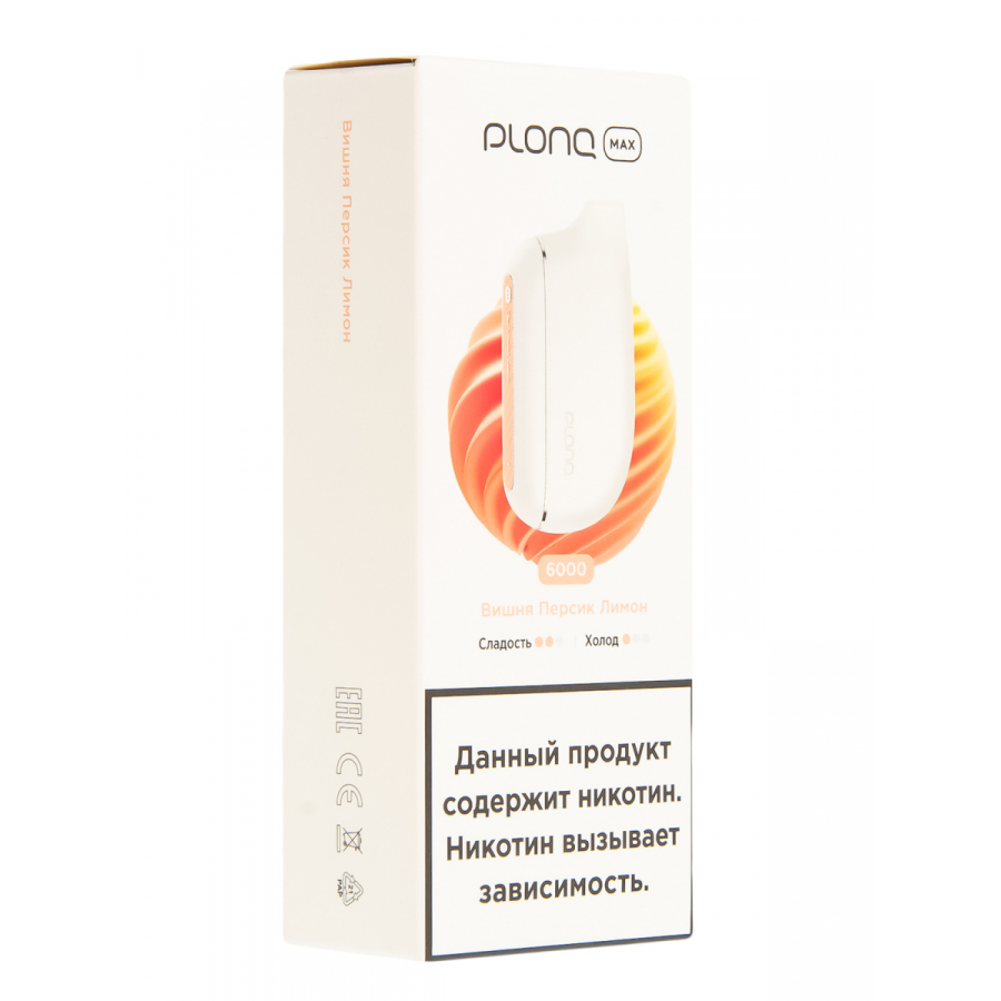 Plonq Max Вишня Персик Лимон (6000 Затяжек) 20 Мг