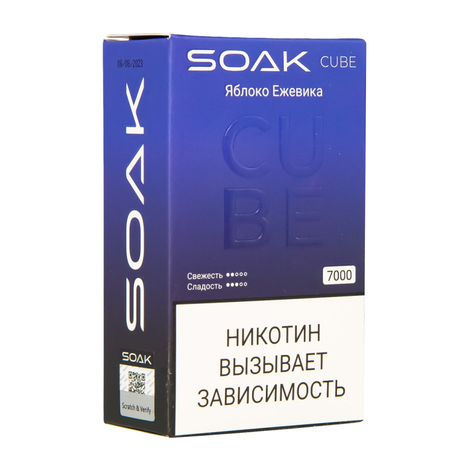Soak Cube Яблоко Ежевика 7000 Затяжек