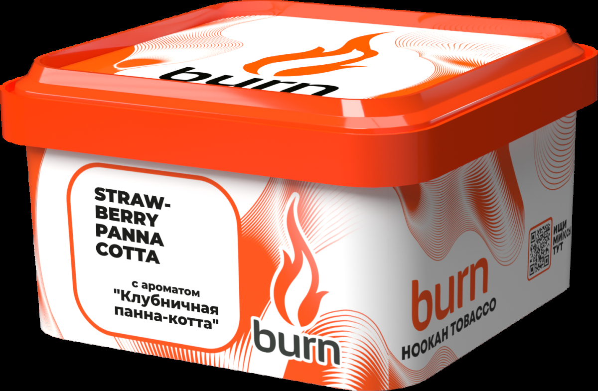Табак Burn Strawberry Panna-Cotta  200 грамм