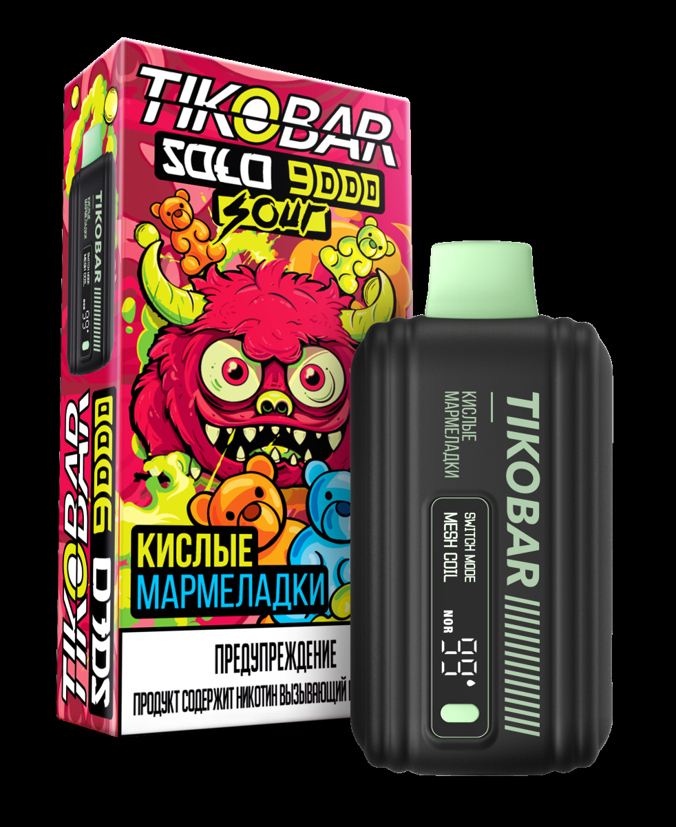 Электронка Tikobar Solo Кислые Мармеладки 9000 Затяжек