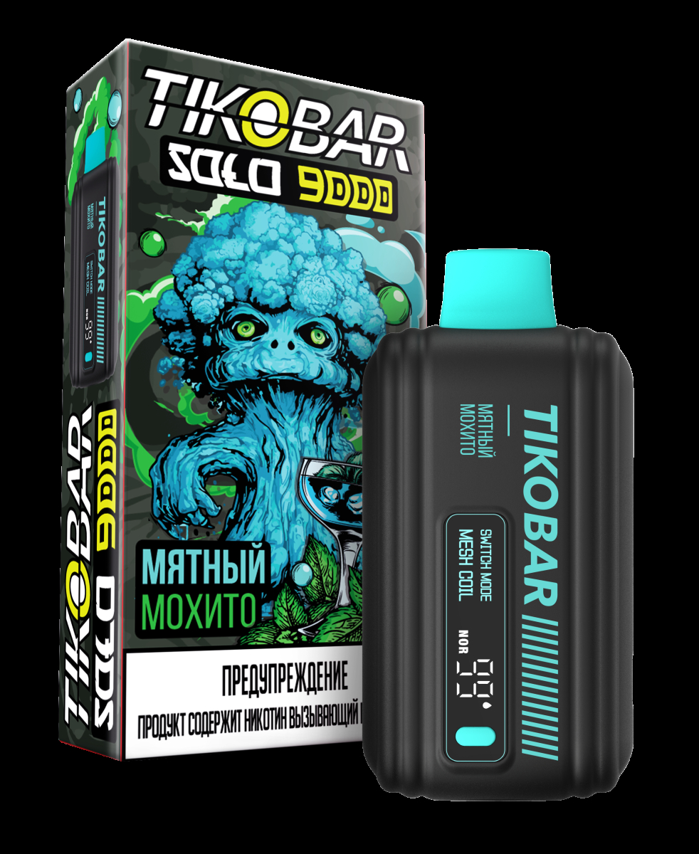 Электронка Tikobar Solo Мятный Мохито 9000 Затяжек