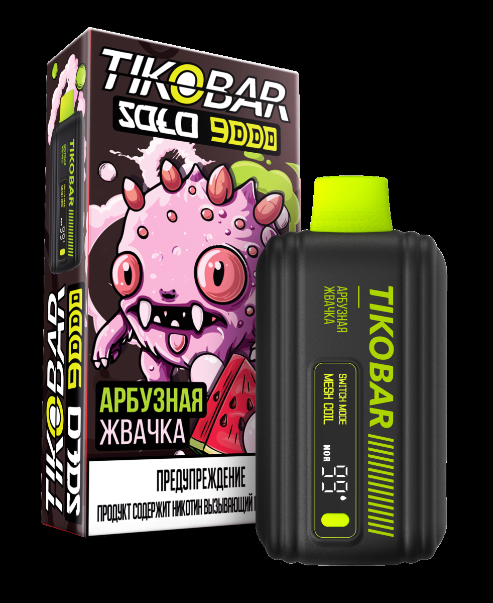 Электронка Tikobar Solo Арбузная Жвачка 9000 Затяжек