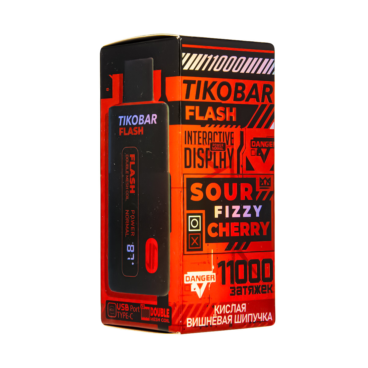 Электронка Tikobar Flash Кислая Вишнёвая Шипучка 11000 Затяжек