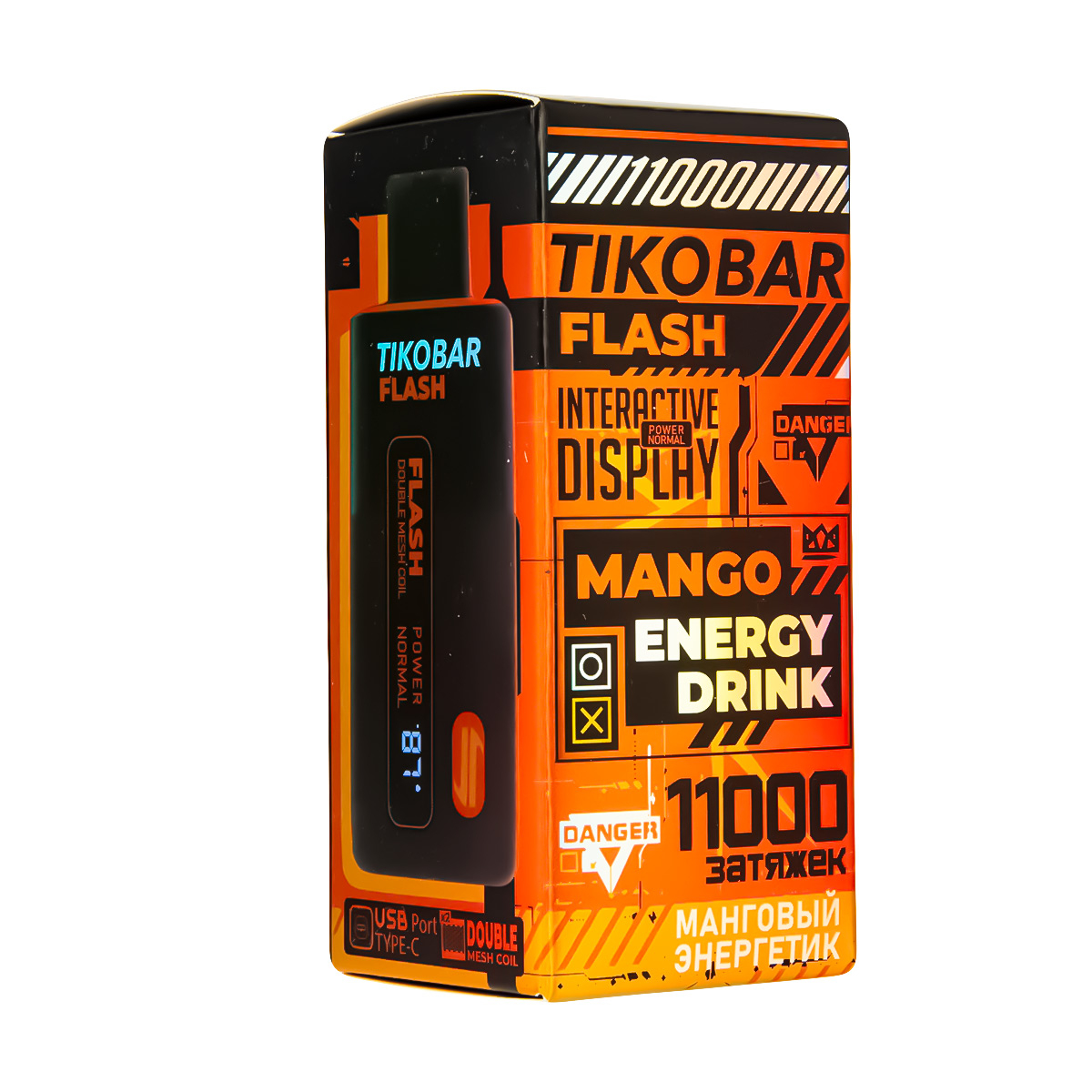 Электронка Tikobar Flash Манговый Энергетик 11000 Затяжек