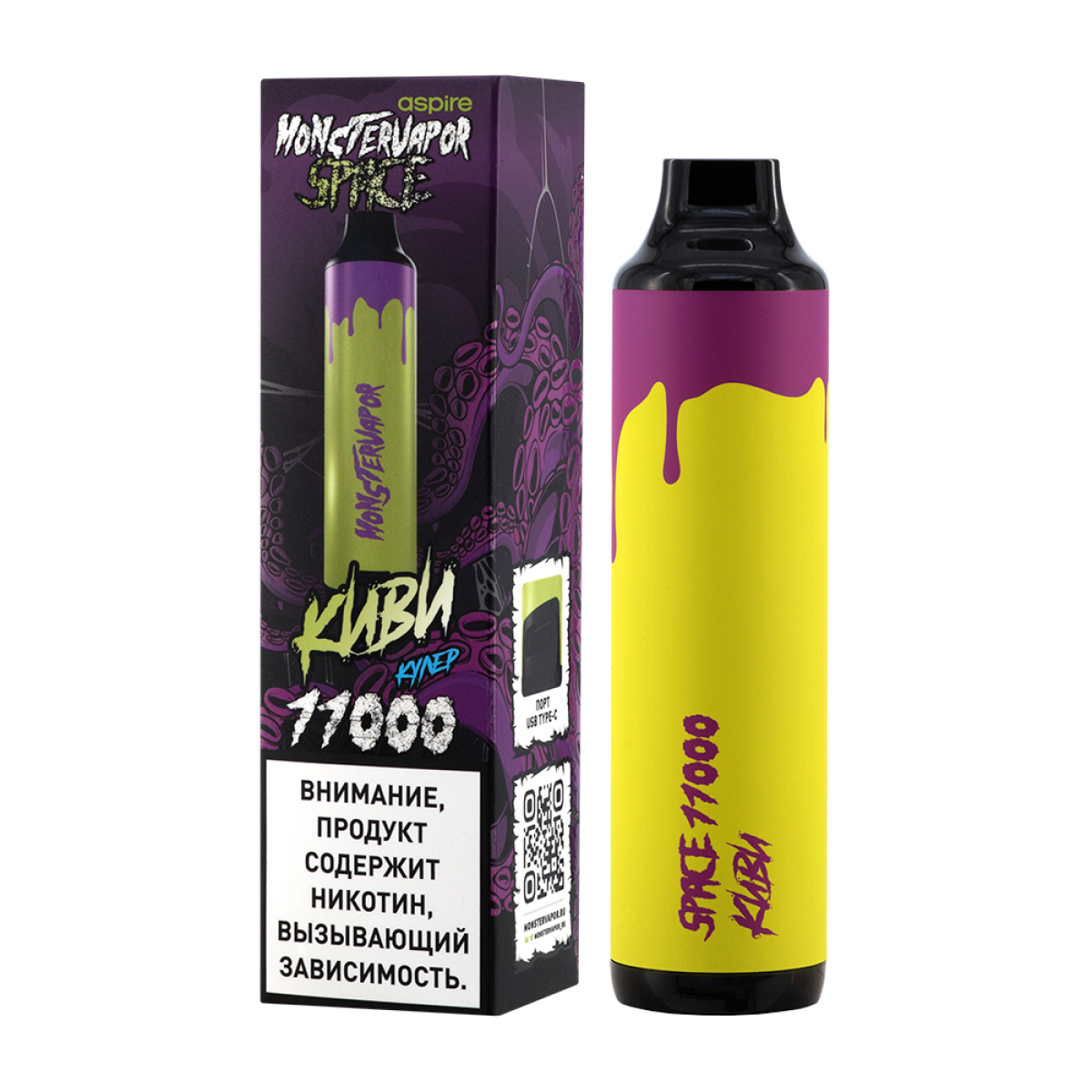 Электронка Monstervapor Space Киви (11000 Затяжек)