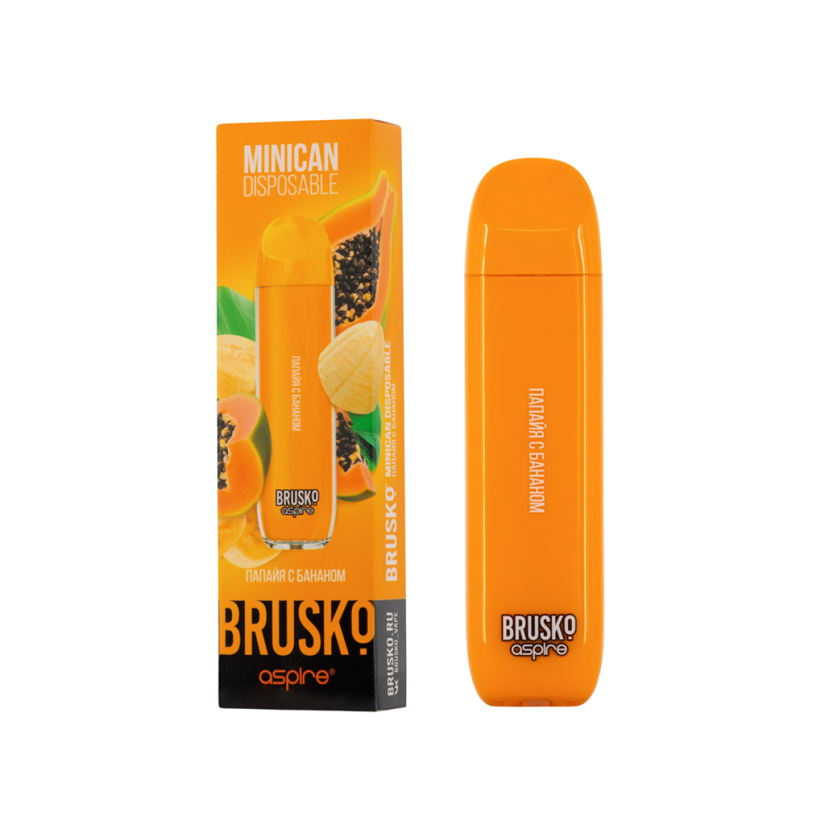Электронка Brusko Minican Папайя С Бананом(1500 Затяжек)